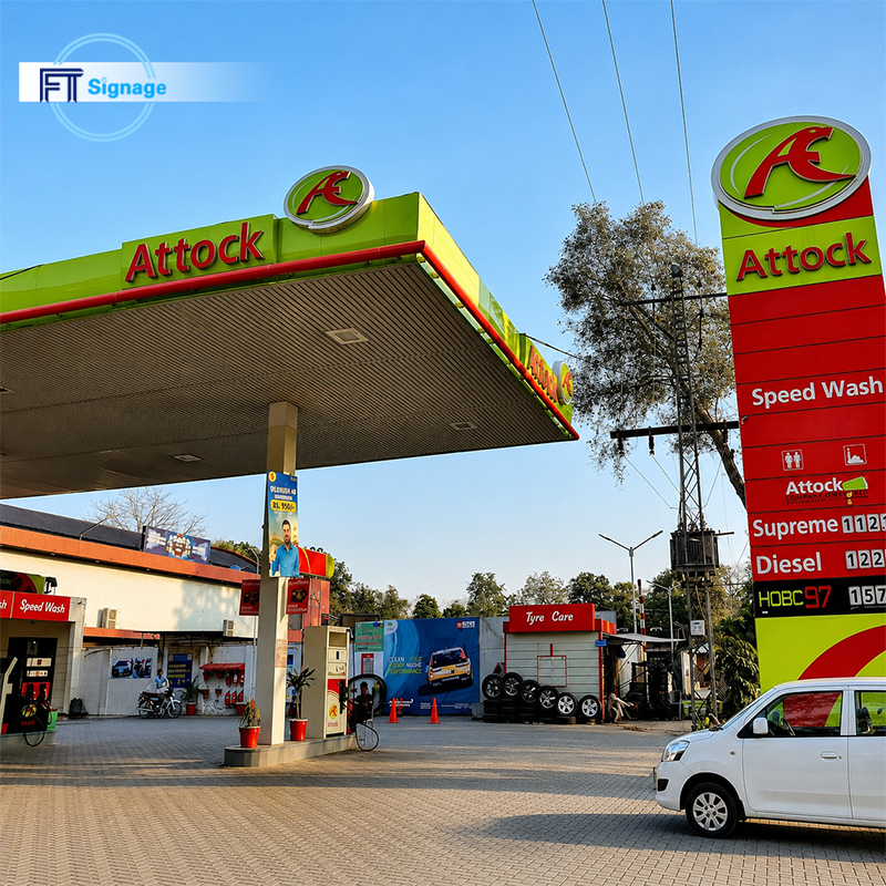 GasFuel Station Canopy Sign - 1