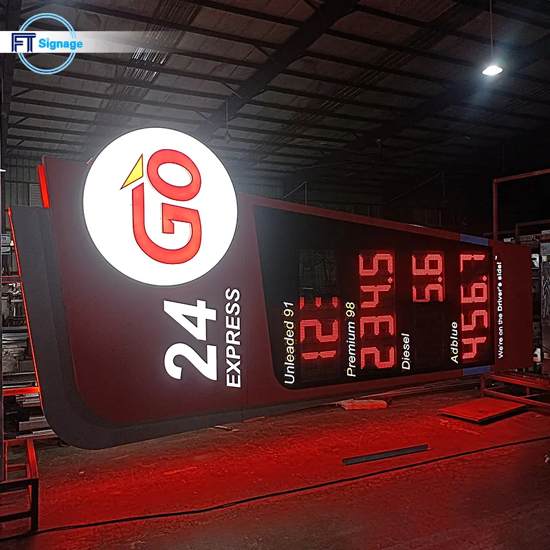 GasFuel Station Canopy Sign - 1