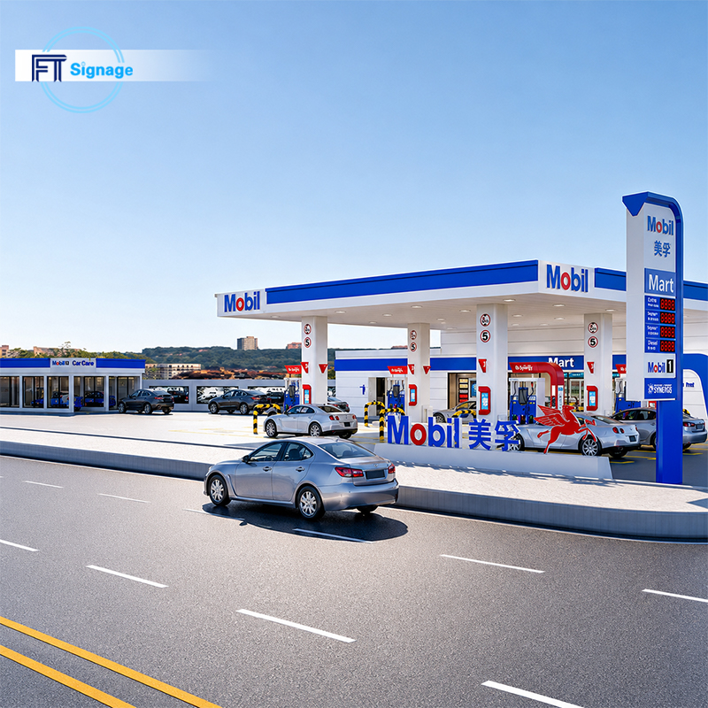 GasFuel Station Canopy Sign - 1