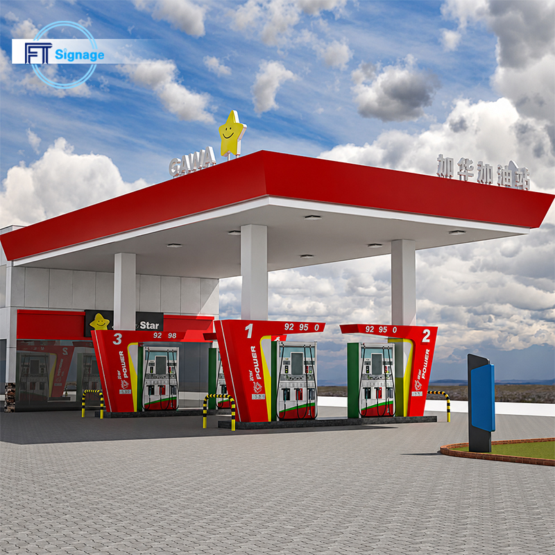 GasFuel Station Canopy Sign - 4