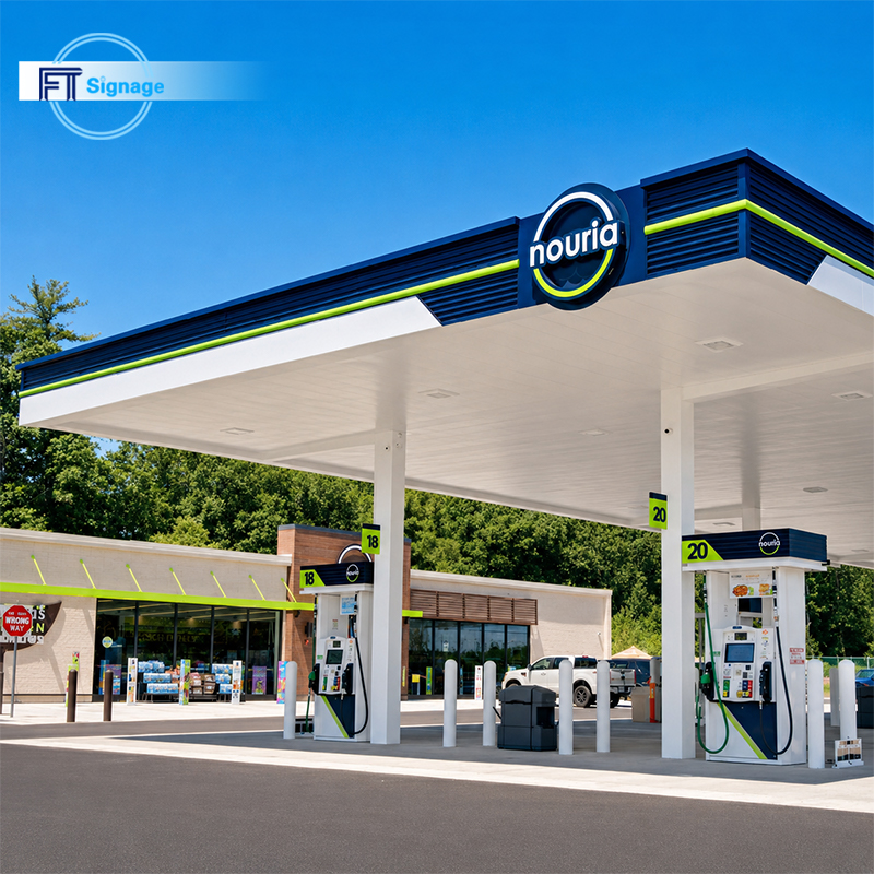 GasFuel Station Canopy Sign - 6
