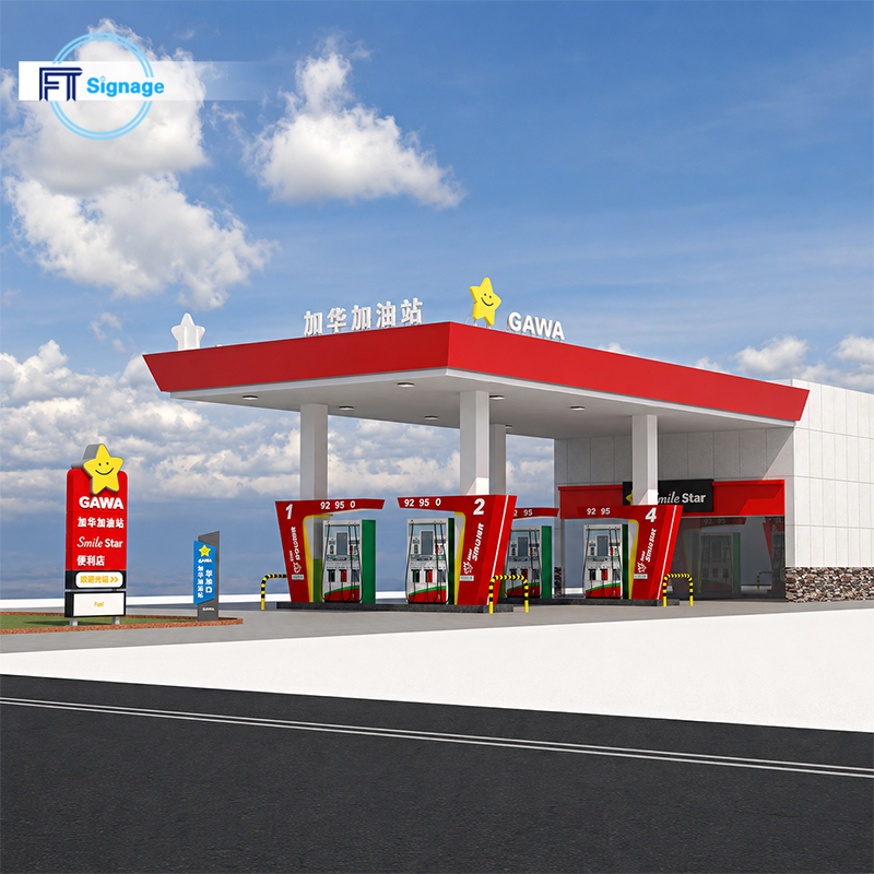 GasFuel Station Canopy Sign