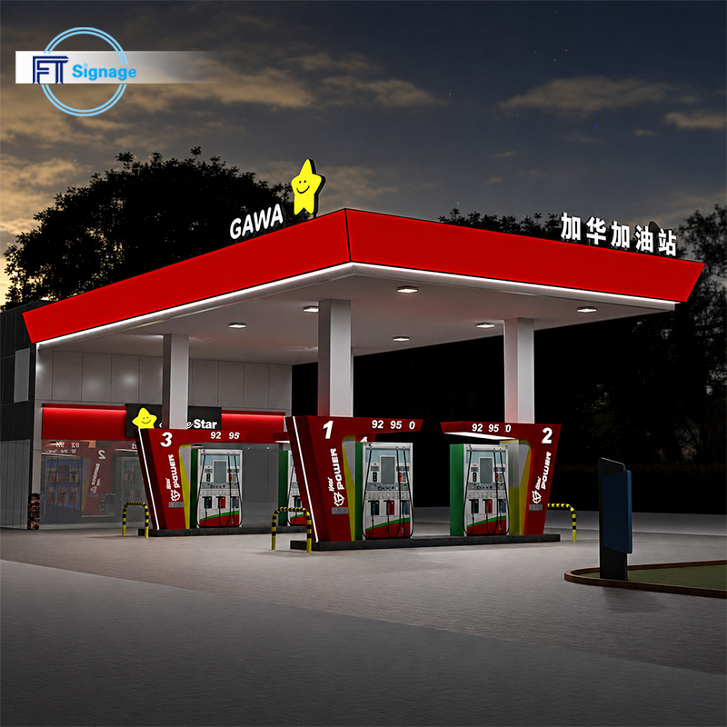 GasFuel Station Canopy Sign - 6