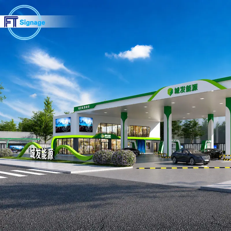 GasFuel Station Canopy Sign - 2