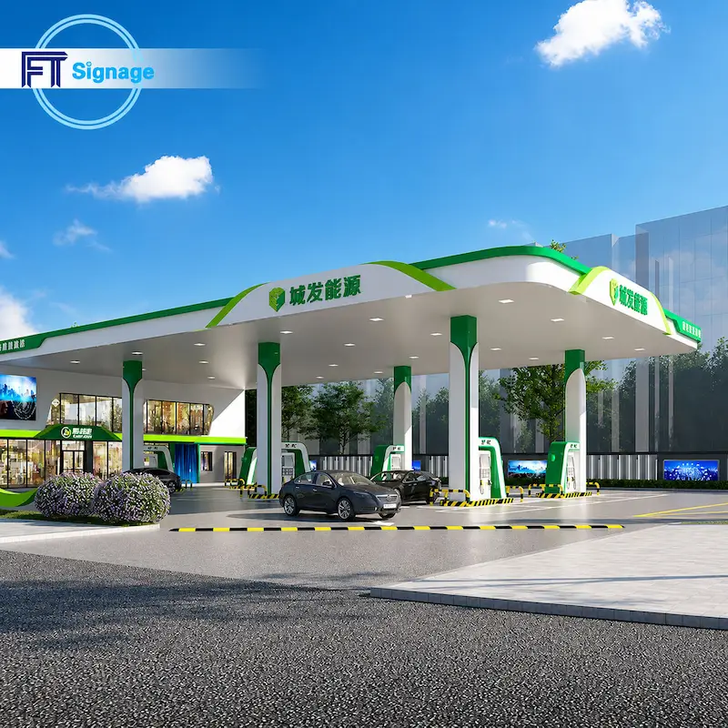GasFuel Station Canopy Sign - 1