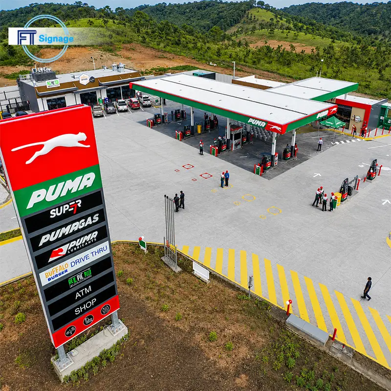 GasFuel Station Canopy Sign - 1