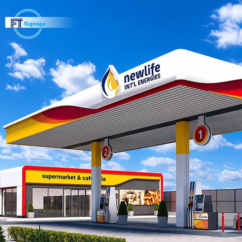 GasFuel Station Canopy Sign