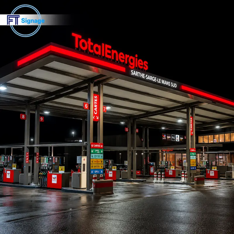 GasFuel Station Canopy Sign - 2