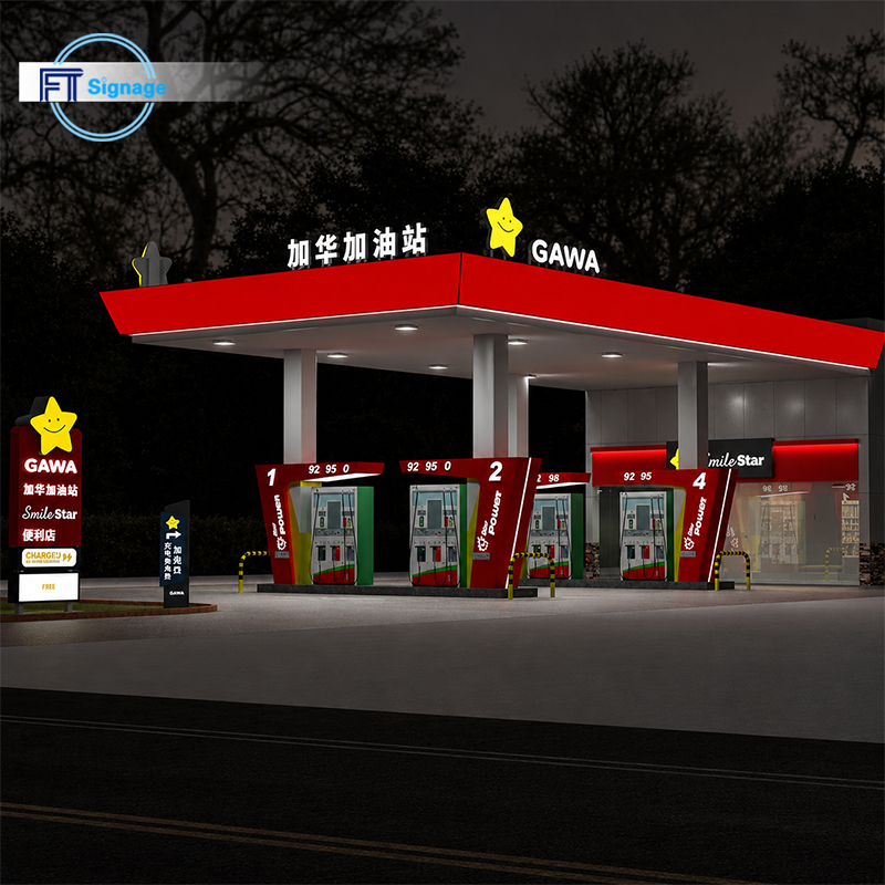 GasFuel Station Canopy Sign - 5