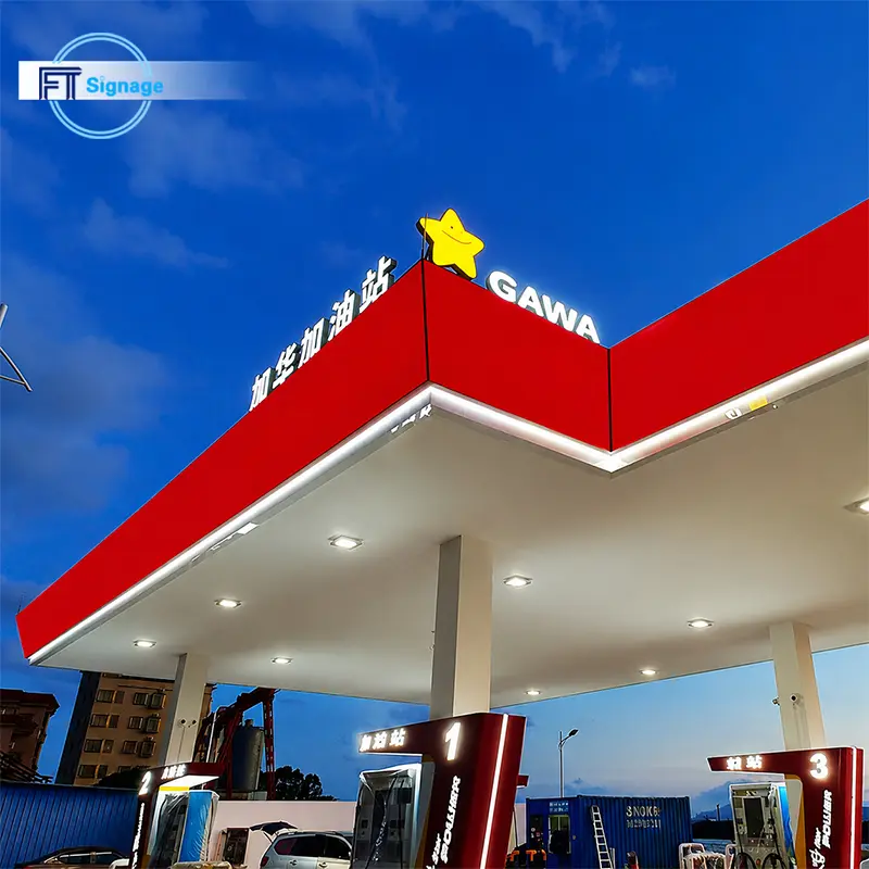 GasFuel Station Canopy Sign - 5