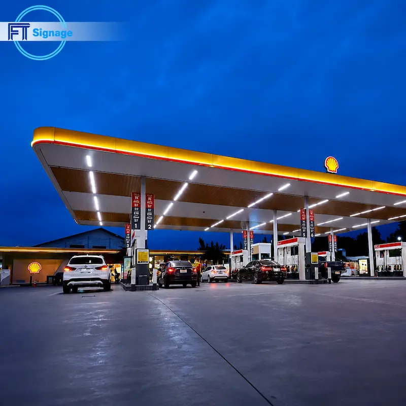 GasFuel Station Canopy Sign