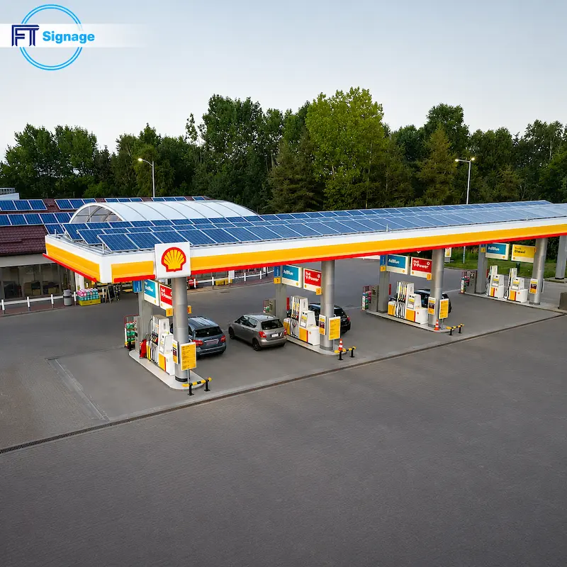GasFuel Station Canopy Sign - 2
