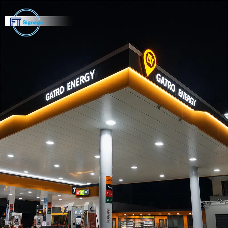 GasFuel Station Canopy Sign - 4