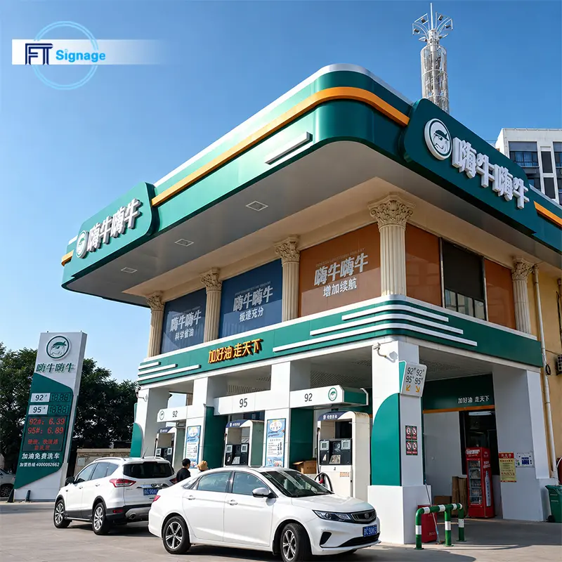 GasFuel Station Canopy Sign