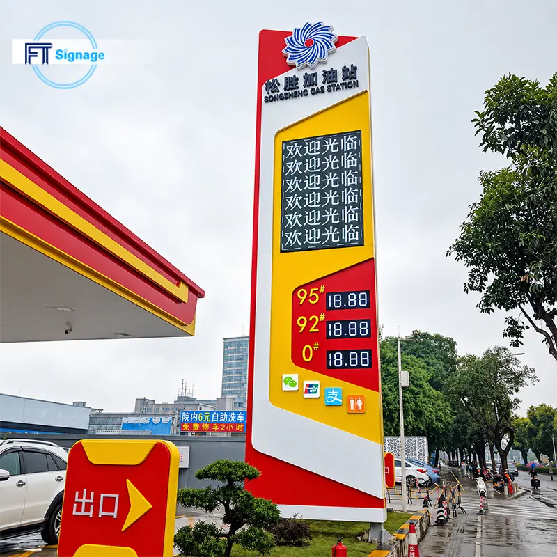 Gas & Fuel Station Price Tower - 6
