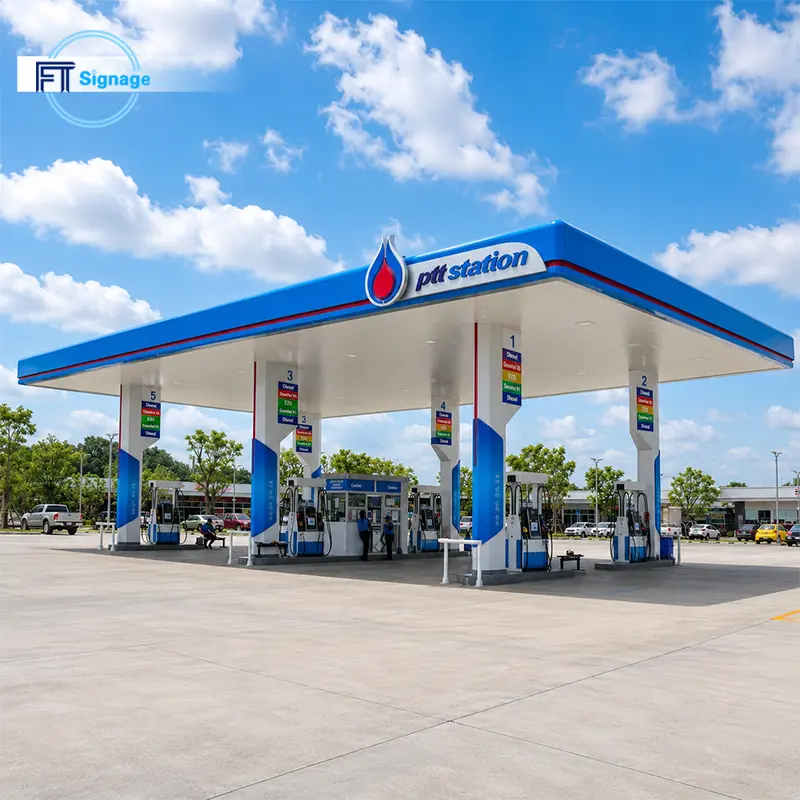 GasFuel Station Canopy Sign - 2