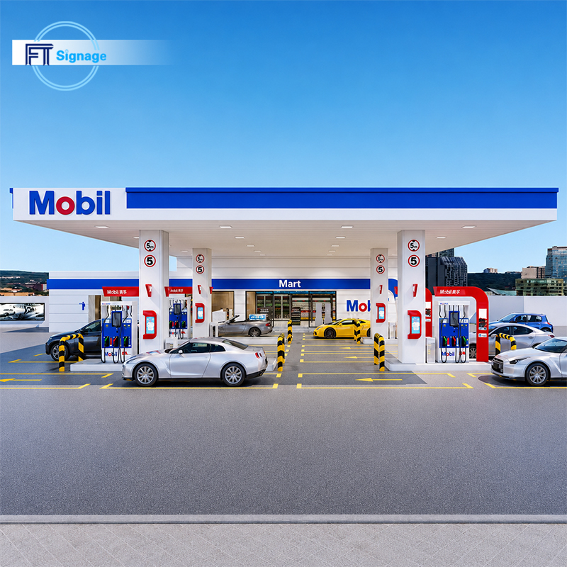 GasFuel Station Canopy Sign