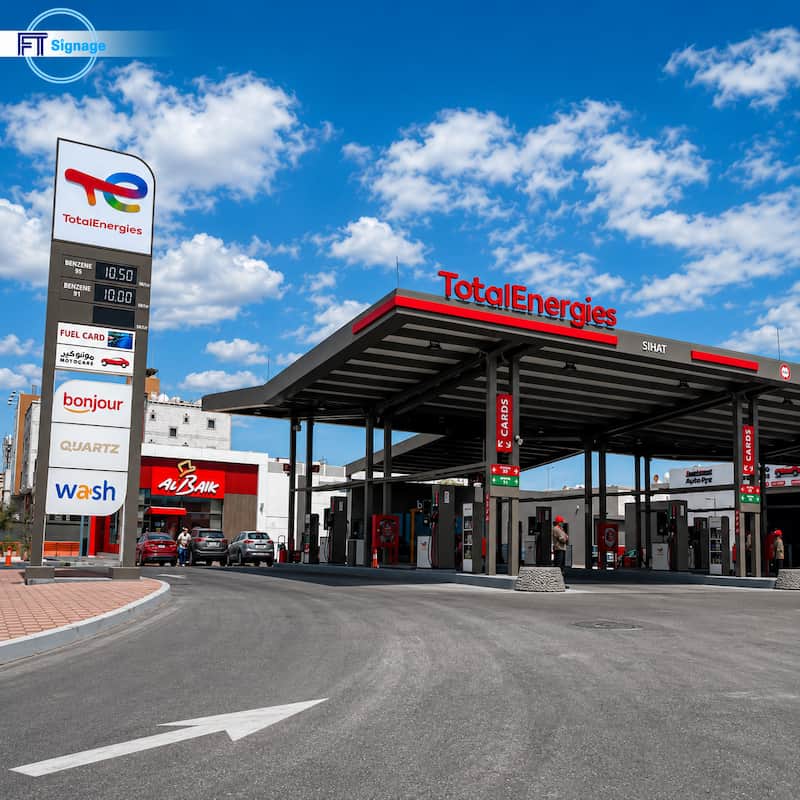 GasFuel Station Canopy Sign