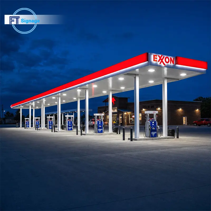 GasFuel Station Canopy Sign - 2