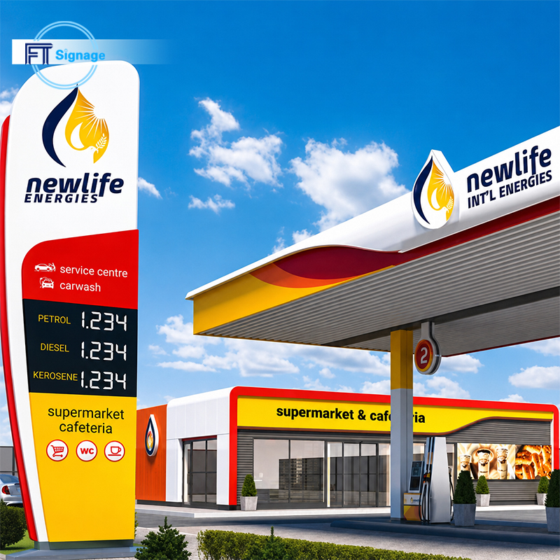 GasFuel Station Canopy Sign - 5