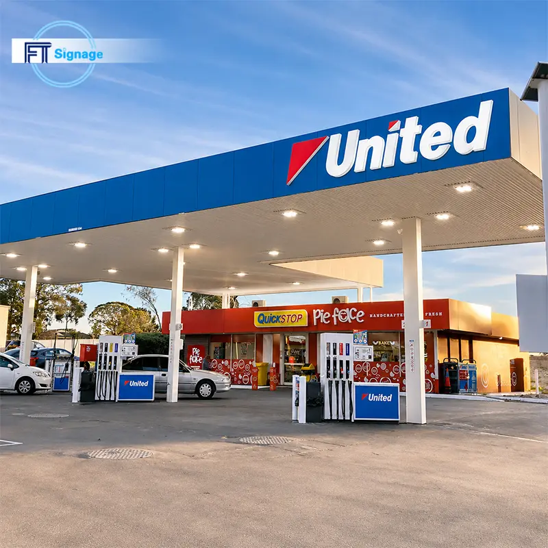 GasFuel Station Canopy Sign - 1
