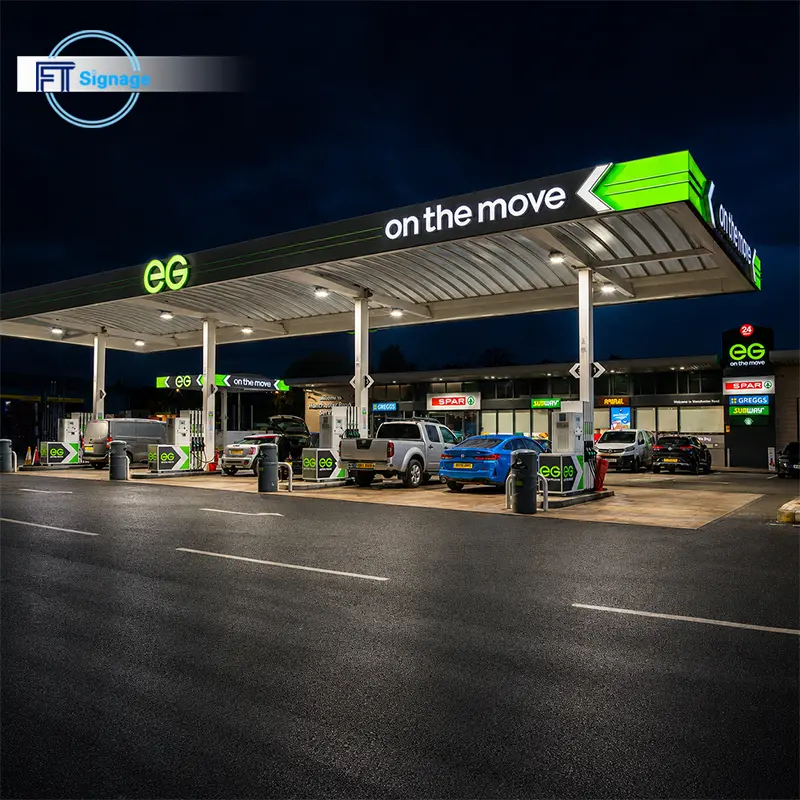 GasFuel Station Canopy Sign - 1