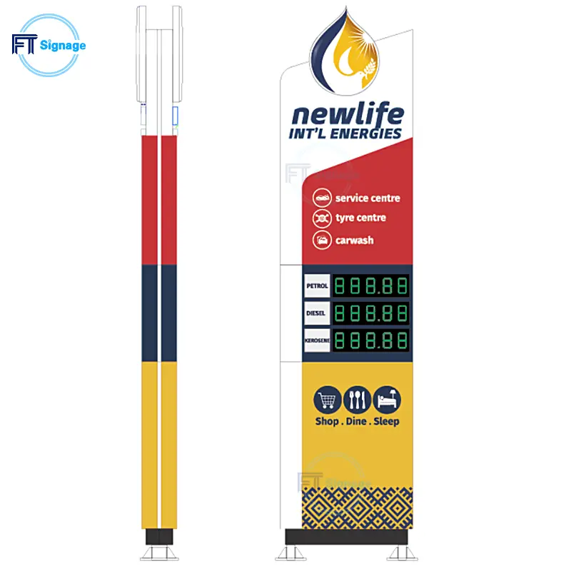 Gas & Fuel Station Price Tower - 4