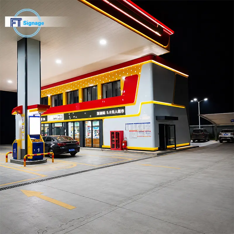 GasFuel Station Canopy Sign - 1