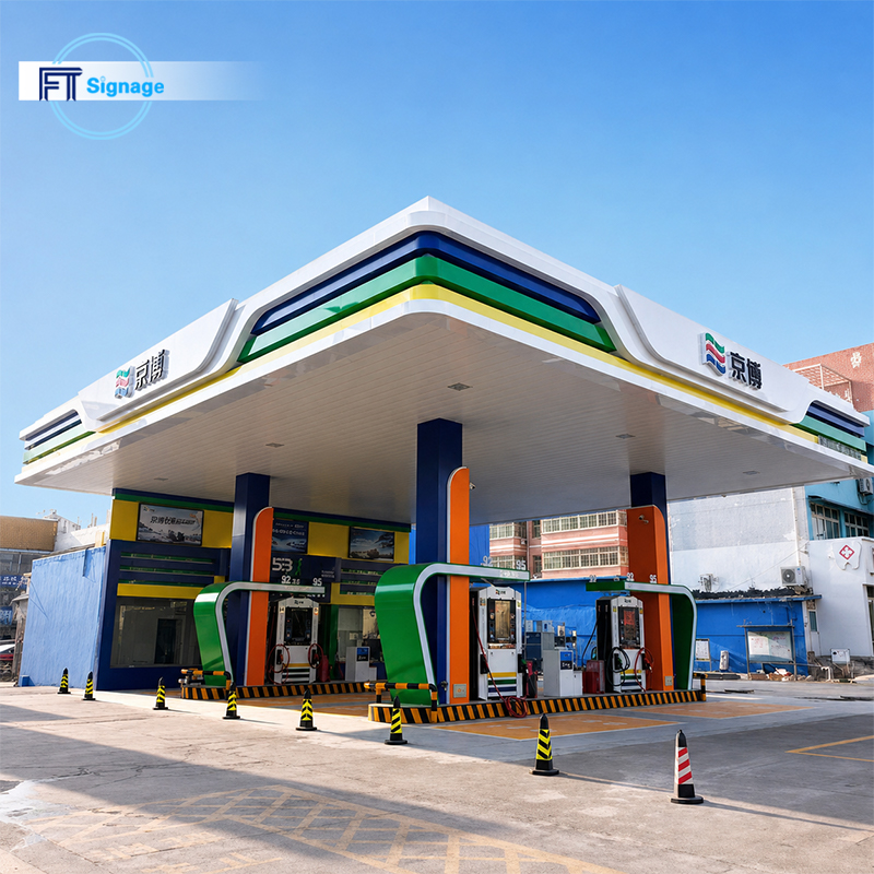GasFuel Station Canopy Sign - 1