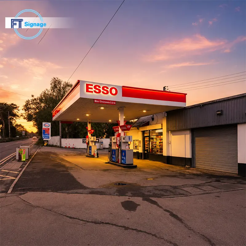 GasFuel Station Canopy Sign - 2