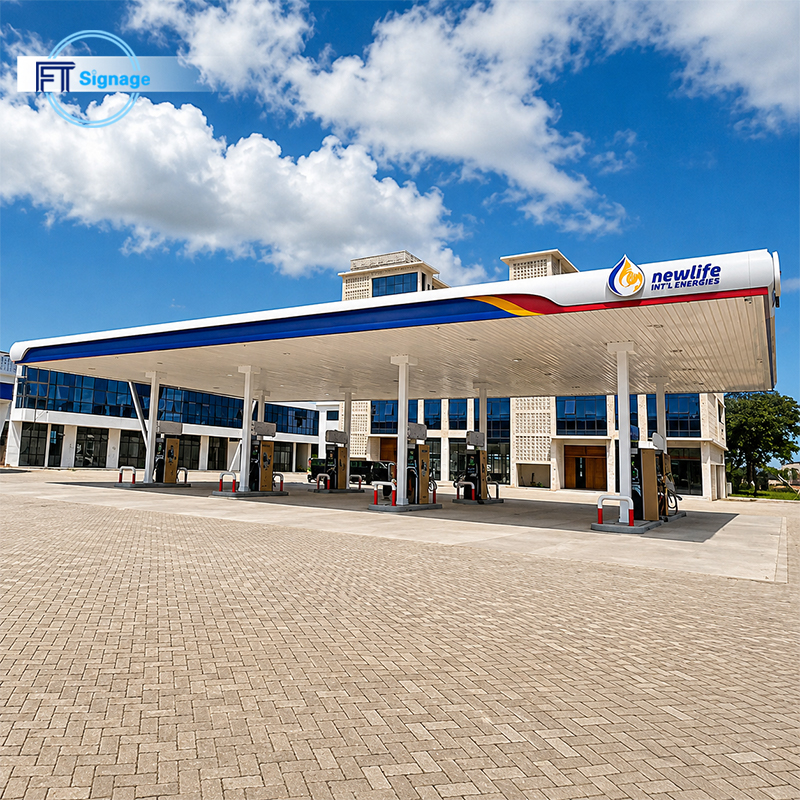 GasFuel Station Canopy Sign - 1