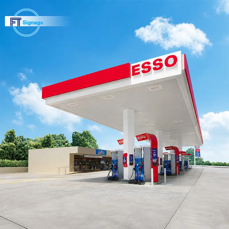 GasFuel Station Canopy Sign - 1