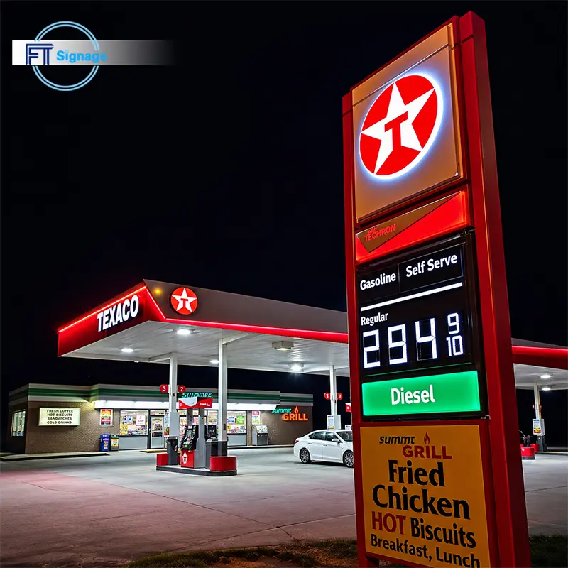 GasFuel Station Canopy Sign